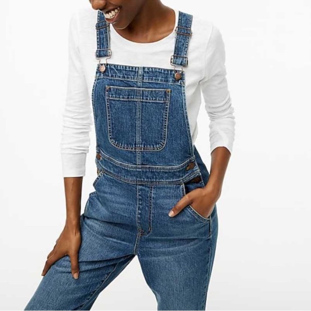 J. Crew Women's Blue Denim Overalls Jeans - Classic Bib Overall XS